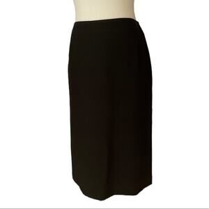 MaxMara Black Flip Back Slit Lined Skirt 2